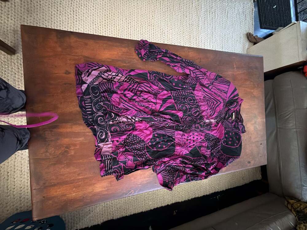 Sharon Anthony Vintage Long Sleeve Abstract Pattern Shirt or Dress